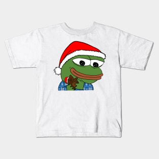 christmas teddy bear pepe Kids T-Shirt